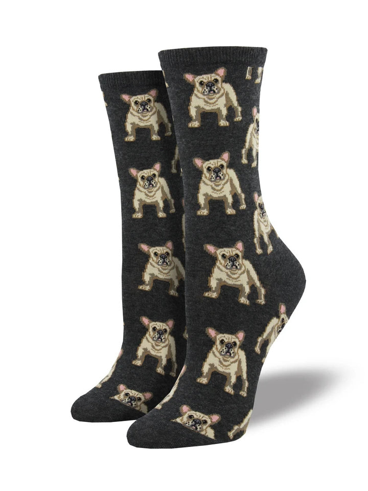 Socksmith W Frenchie CHARCOAL HEATHER