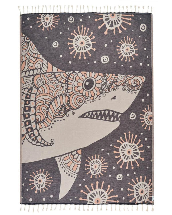 Sand Cloud Mrs Shark Beach Towel MOONLIT OCEAN - LG