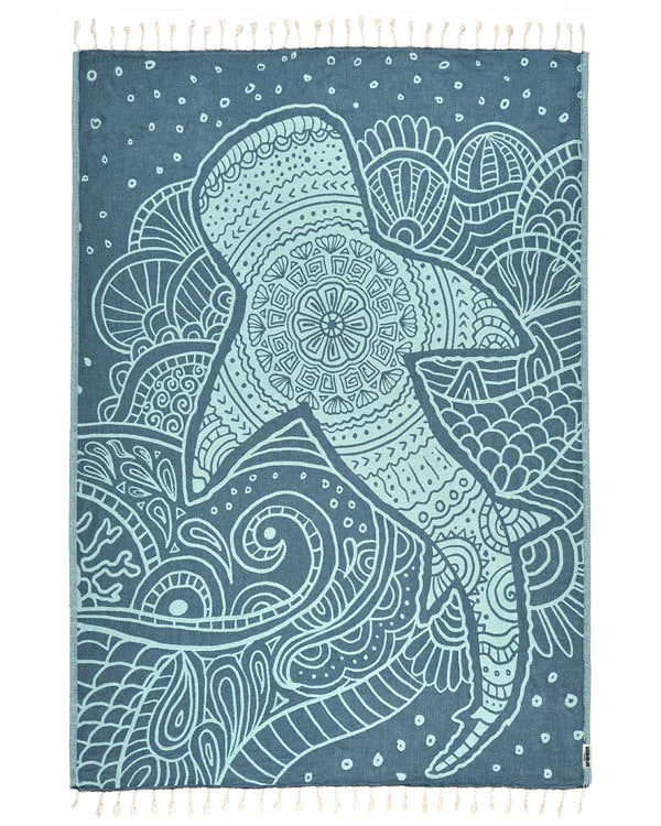 Sand Cloud Mr Whale Shark Beach Towel LEGION BLUE - LG