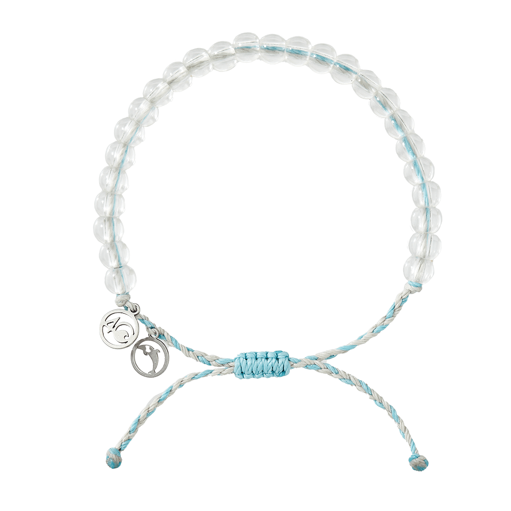 4Ocean Bracelet Beaded DOLPHIN LT BLUE/GRAY
