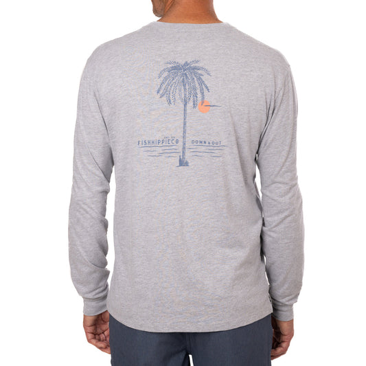 Fish Hippie M LS Down & Out Tee HEATHER GREY