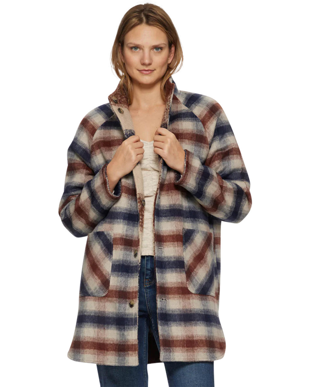 Flag & Anthem W Aneta Reversible Jacket BROWN MULTI
