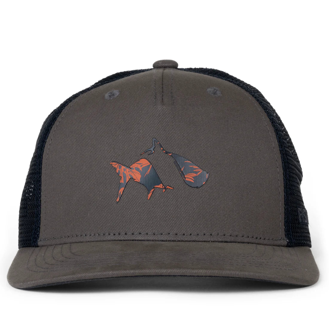 Casquette de camionneur Fish Hippie Backwater à structure grise