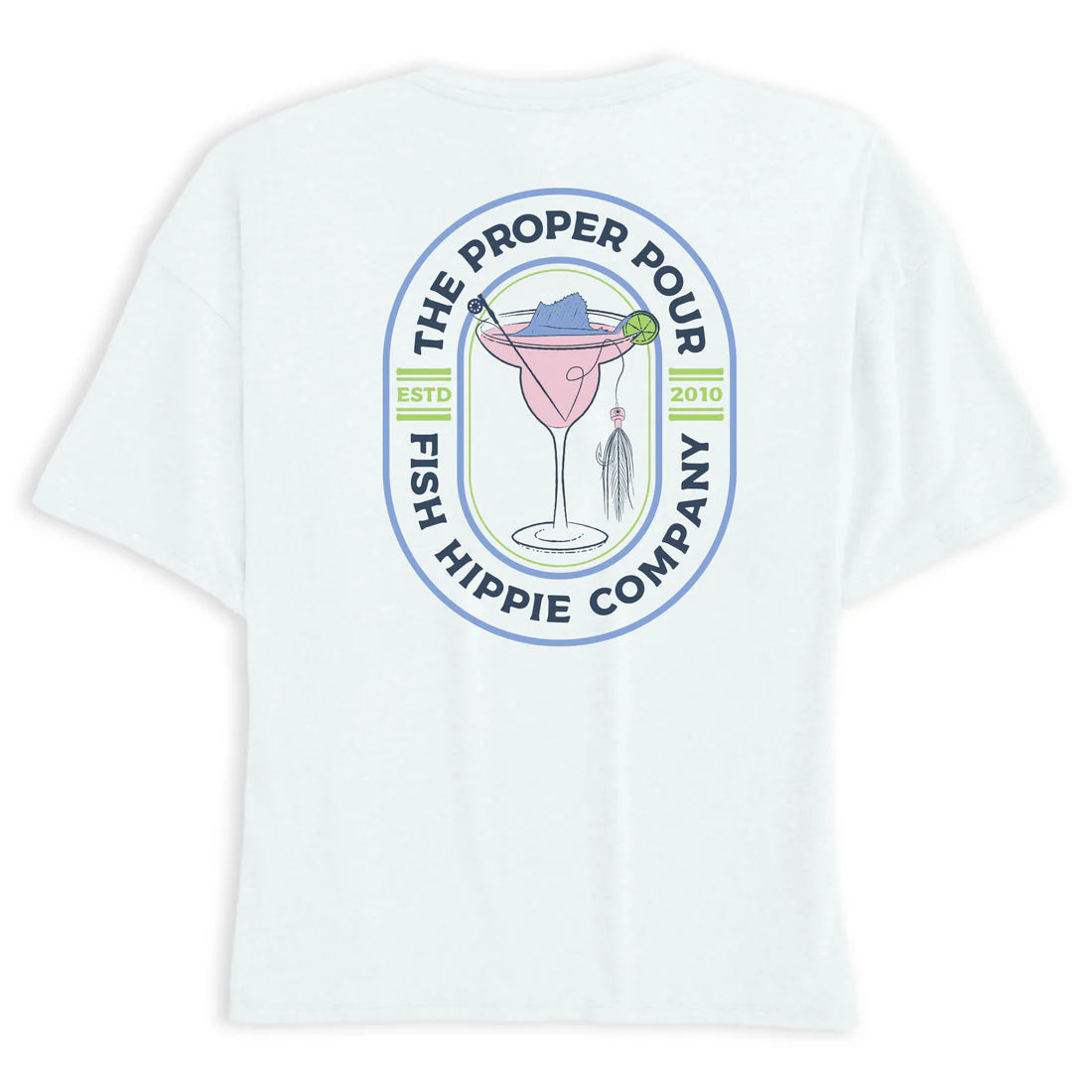T-shirt Fish Hippie W SS Happy Hour blanc