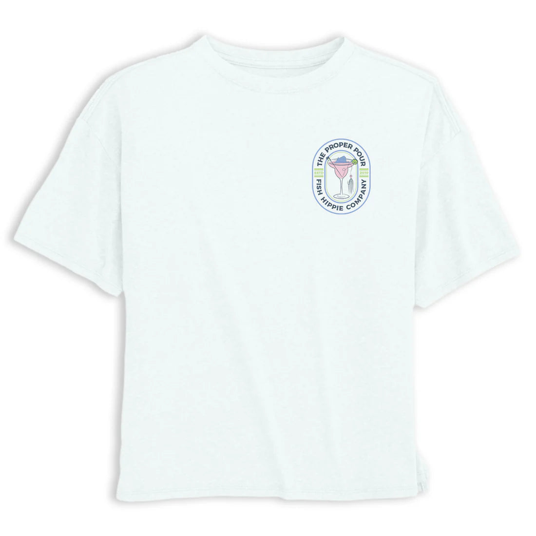 T-shirt Fish Hippie W SS Happy Hour blanc