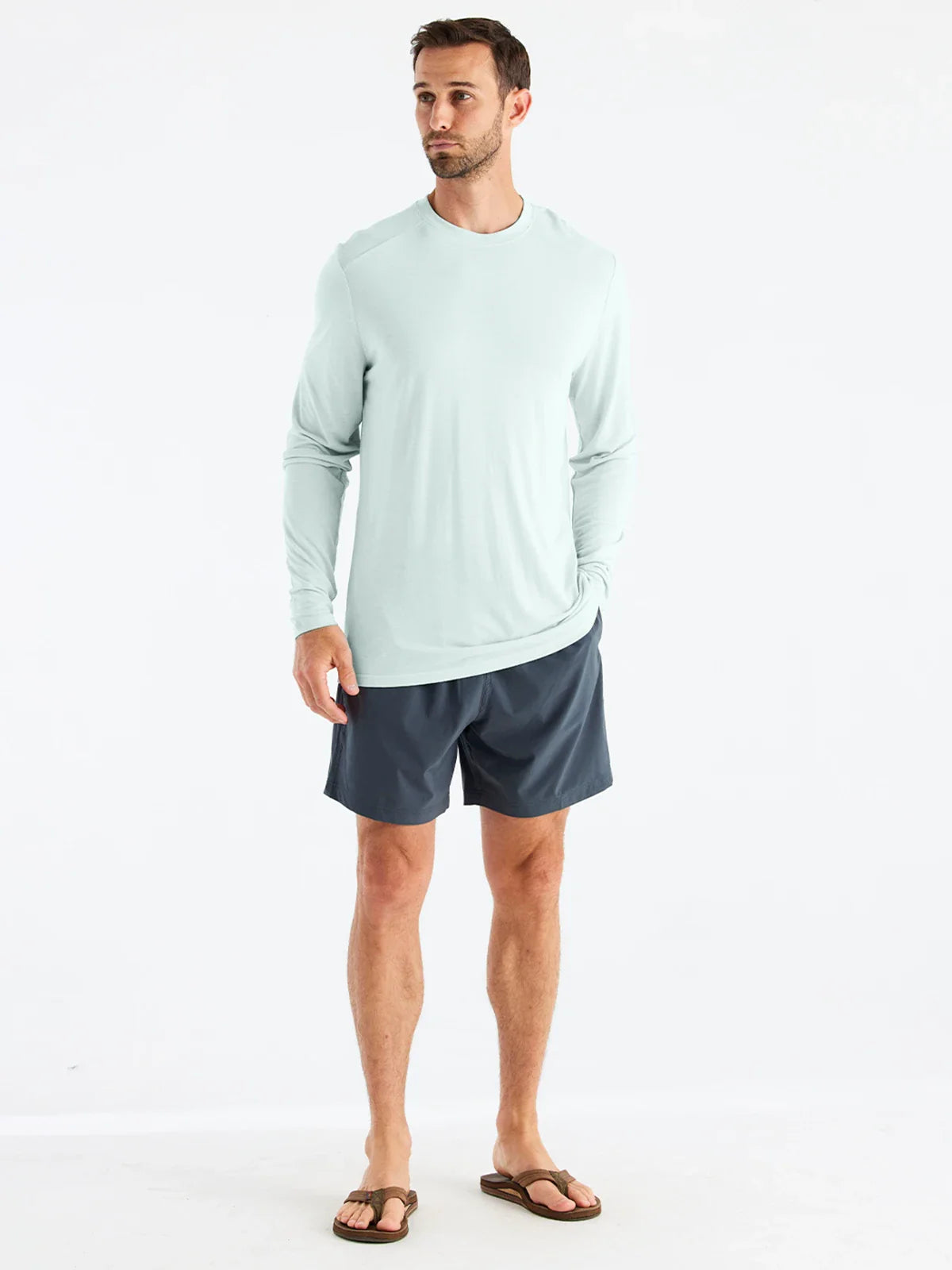 Free Fly M Lightweight Bamboo LS GLACIER