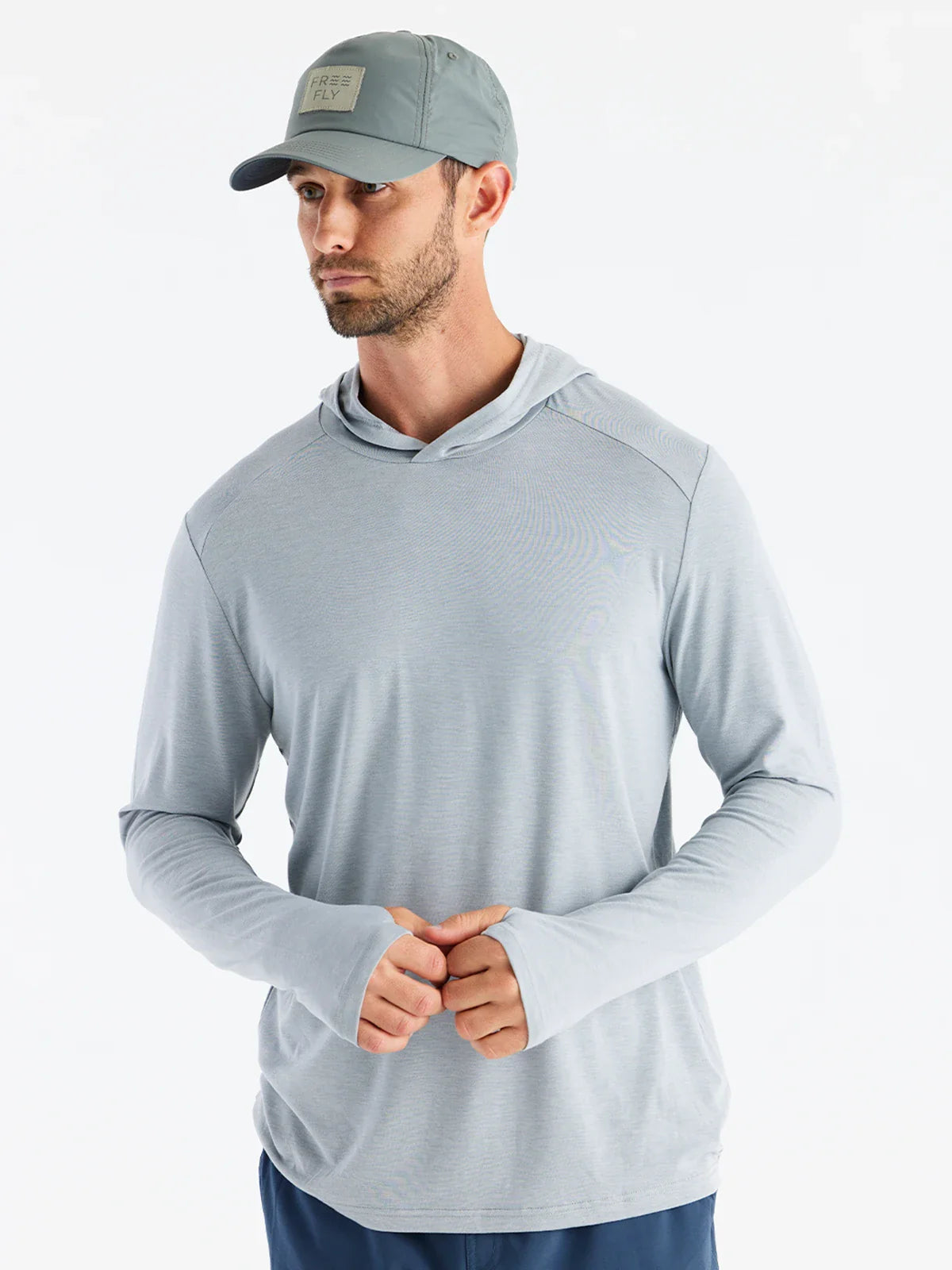 Free Fly M Bamboo Shade Hoodie HEATHER ASPEN GREY
