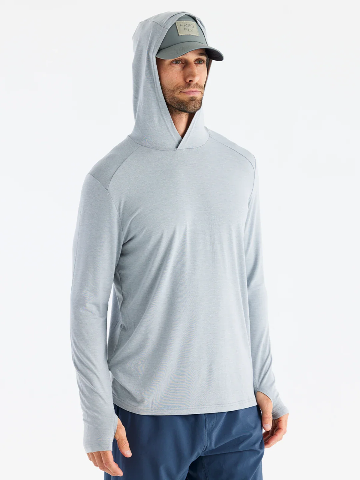 Free Fly M Bamboo Shade Hoodie HEATHER ASPEN GREY