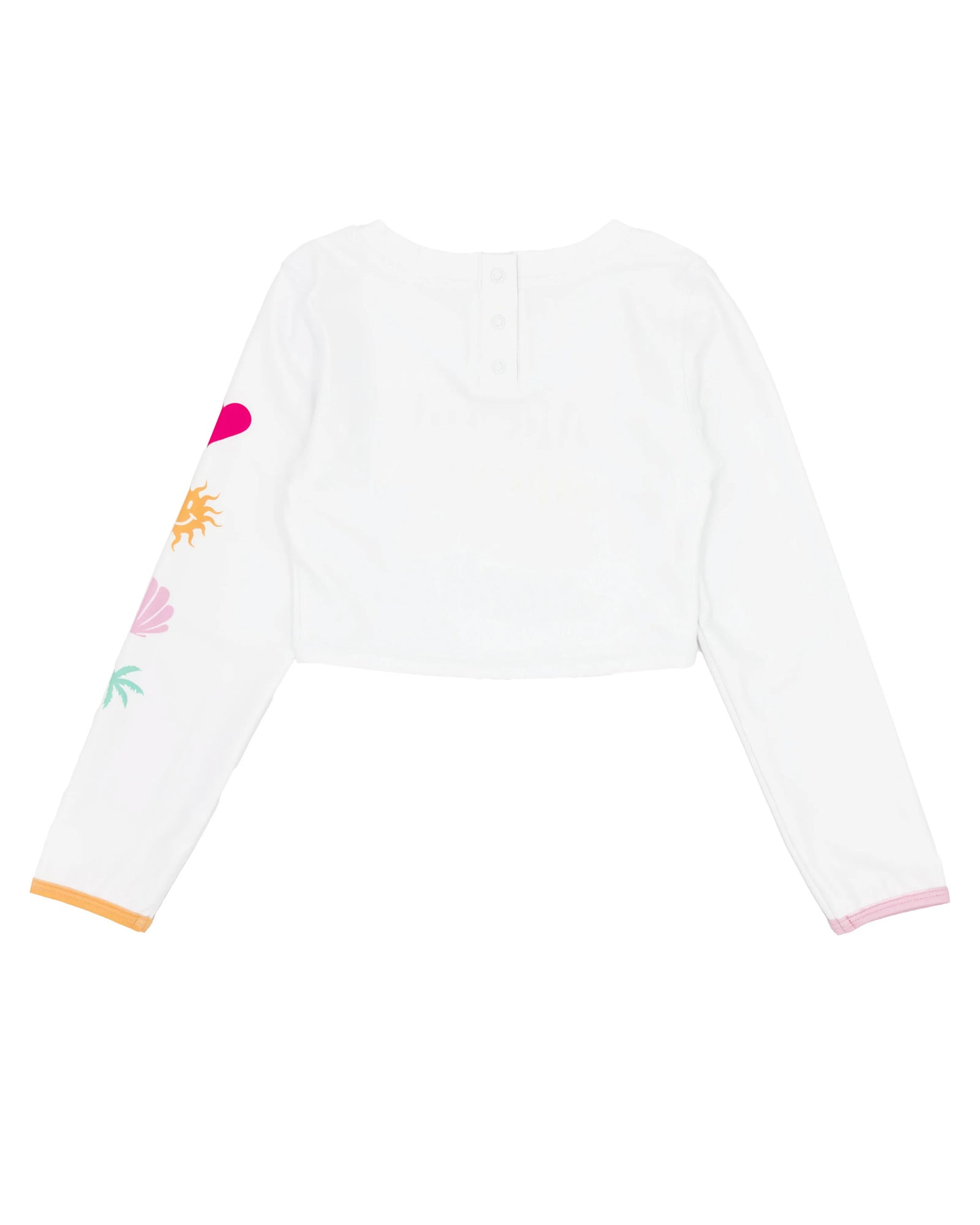 Feather 4 Arrow Girls Aloha Crop Rashguard WHITE