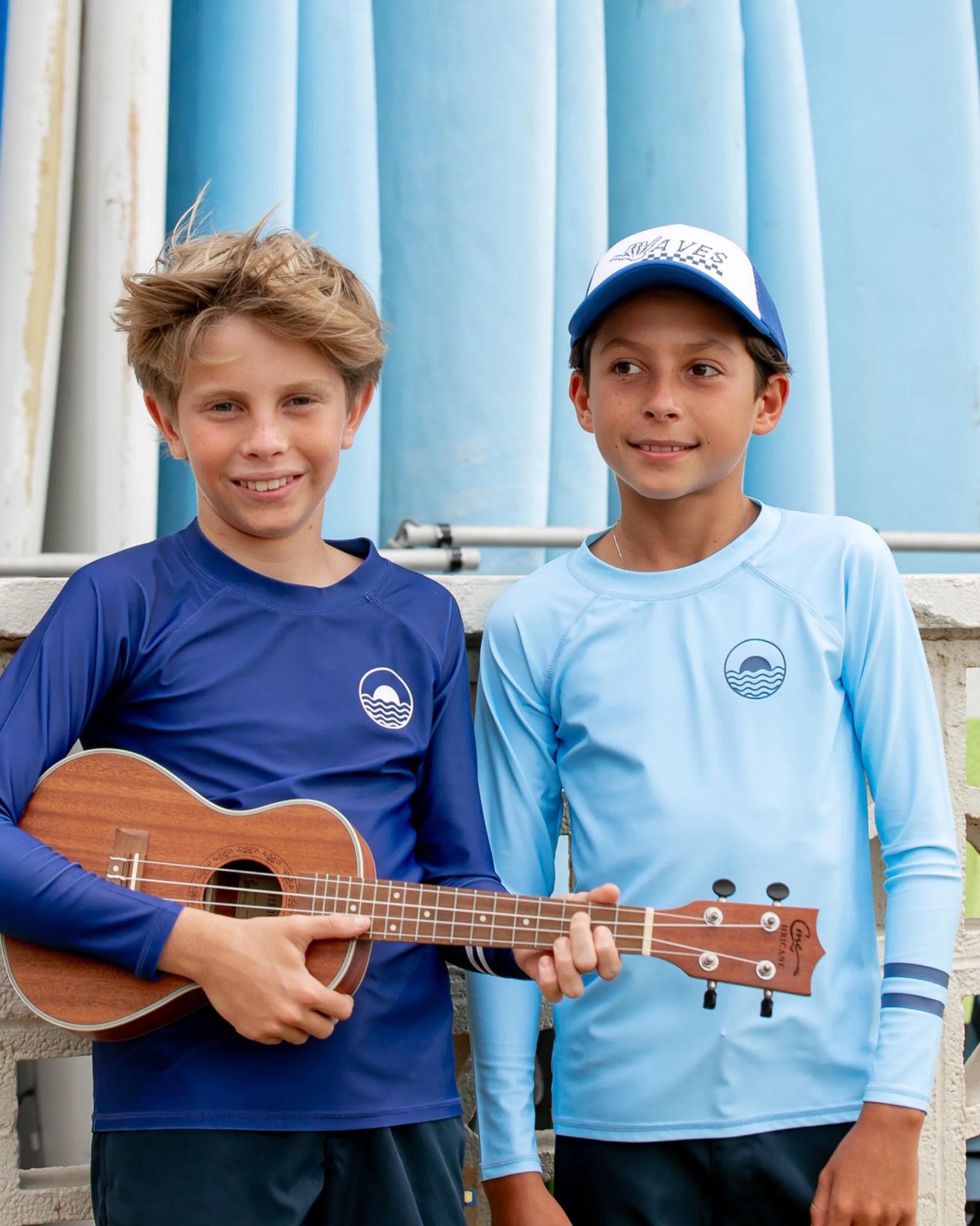 Feather 4 Arrow Boys LS Icon Rashguard CYRSTAL BLUE