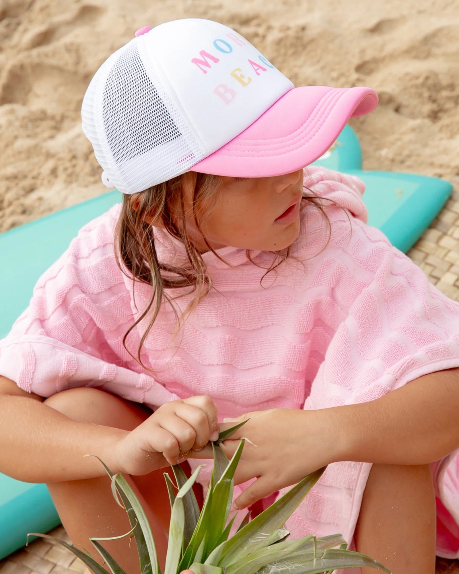 Feather 4 Arrow Girls El Ray Wave Poncho FAIRY TALE PINK