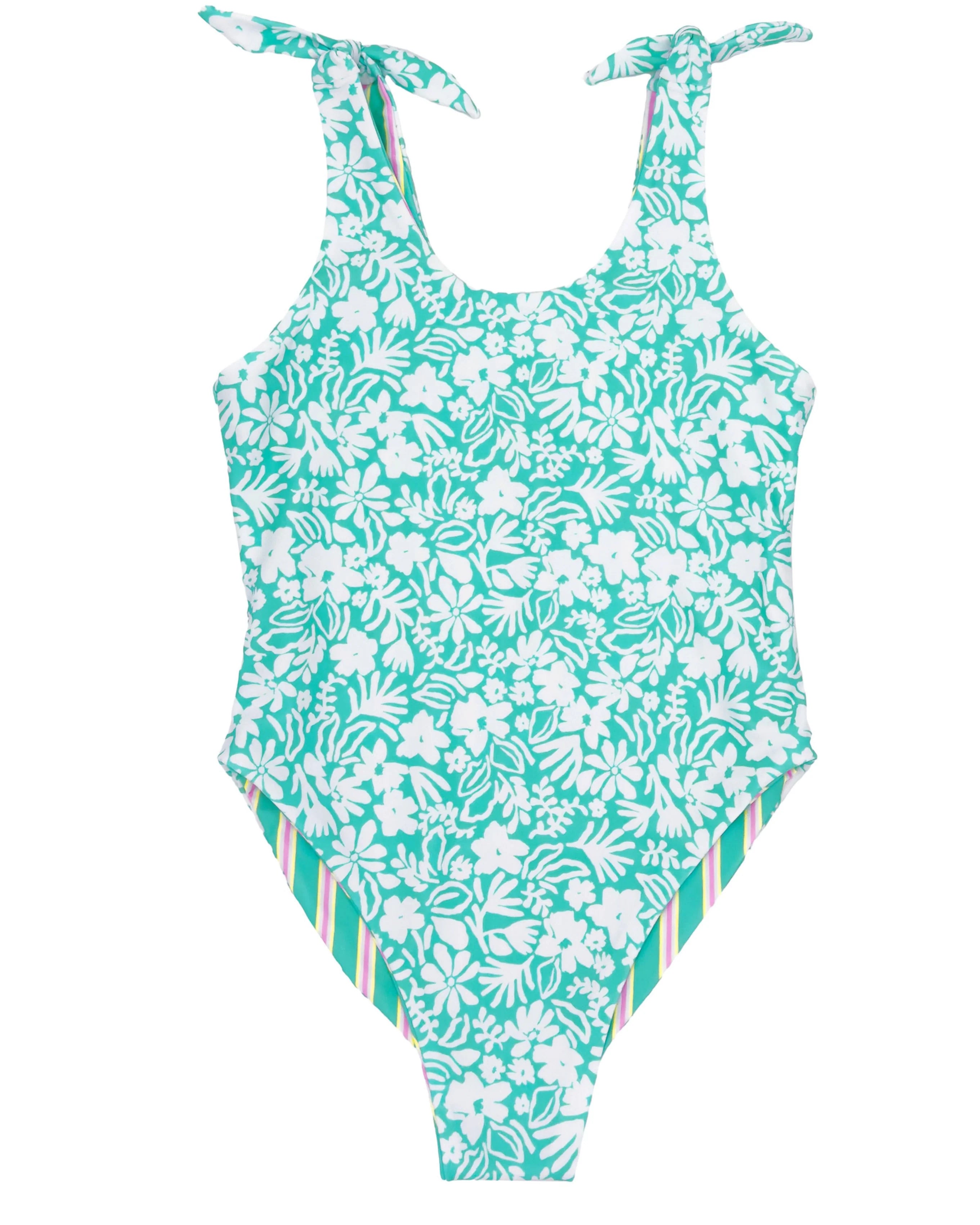 Feather 4 Arrow Girls Skye Reversible One Piece POOL BLUE