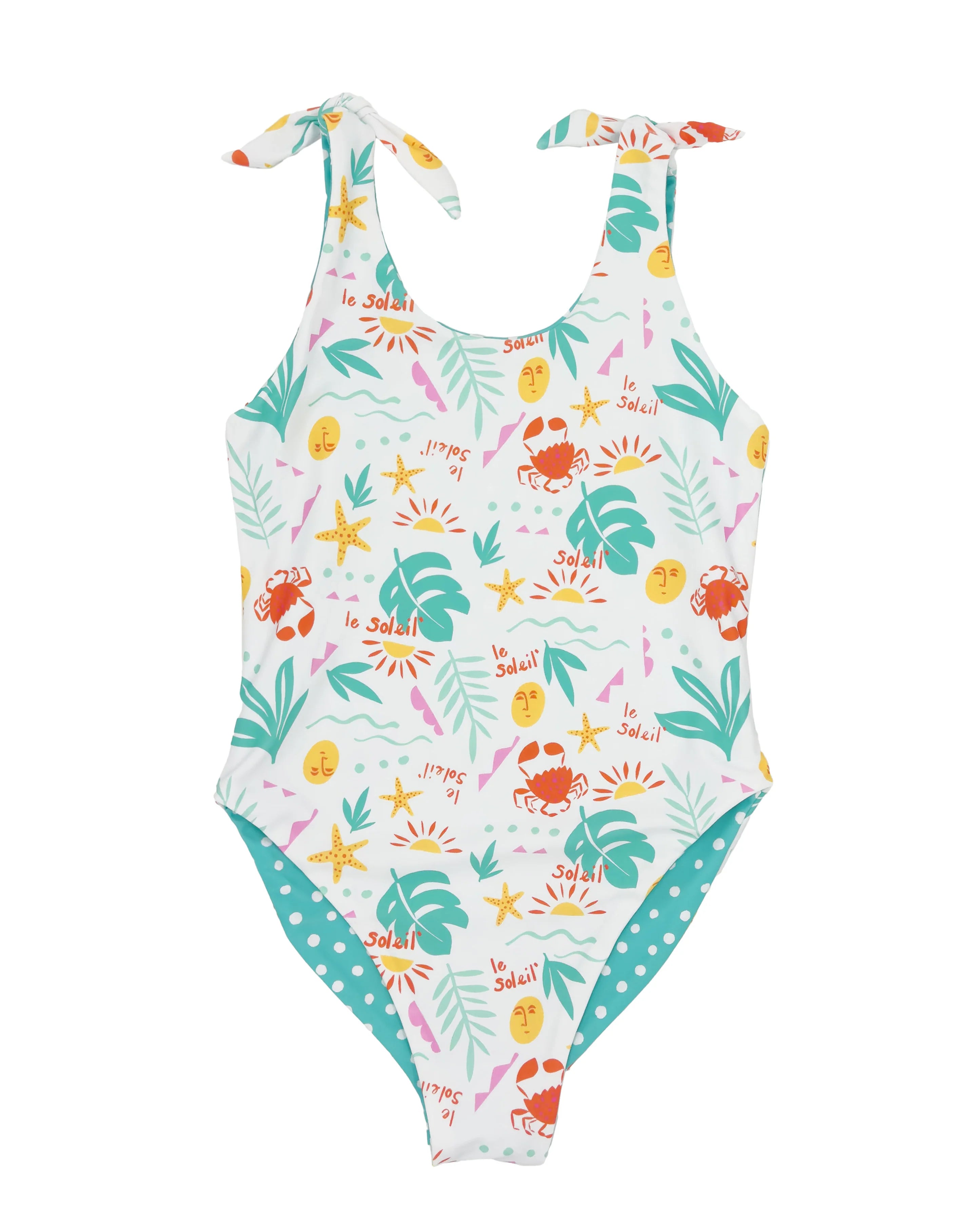 Feather 4 Arrow Girls Skye Reversible One Piece ECRU