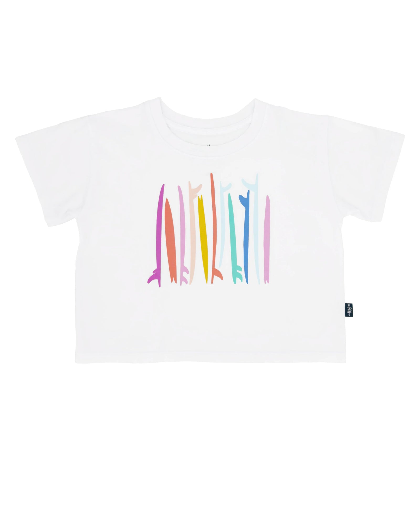 Feather 4 Arrow Girls SS Surf Crop Tee WHITE