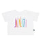 Feather 4 Arrow Girls SS Surf Crop Tee WHITE