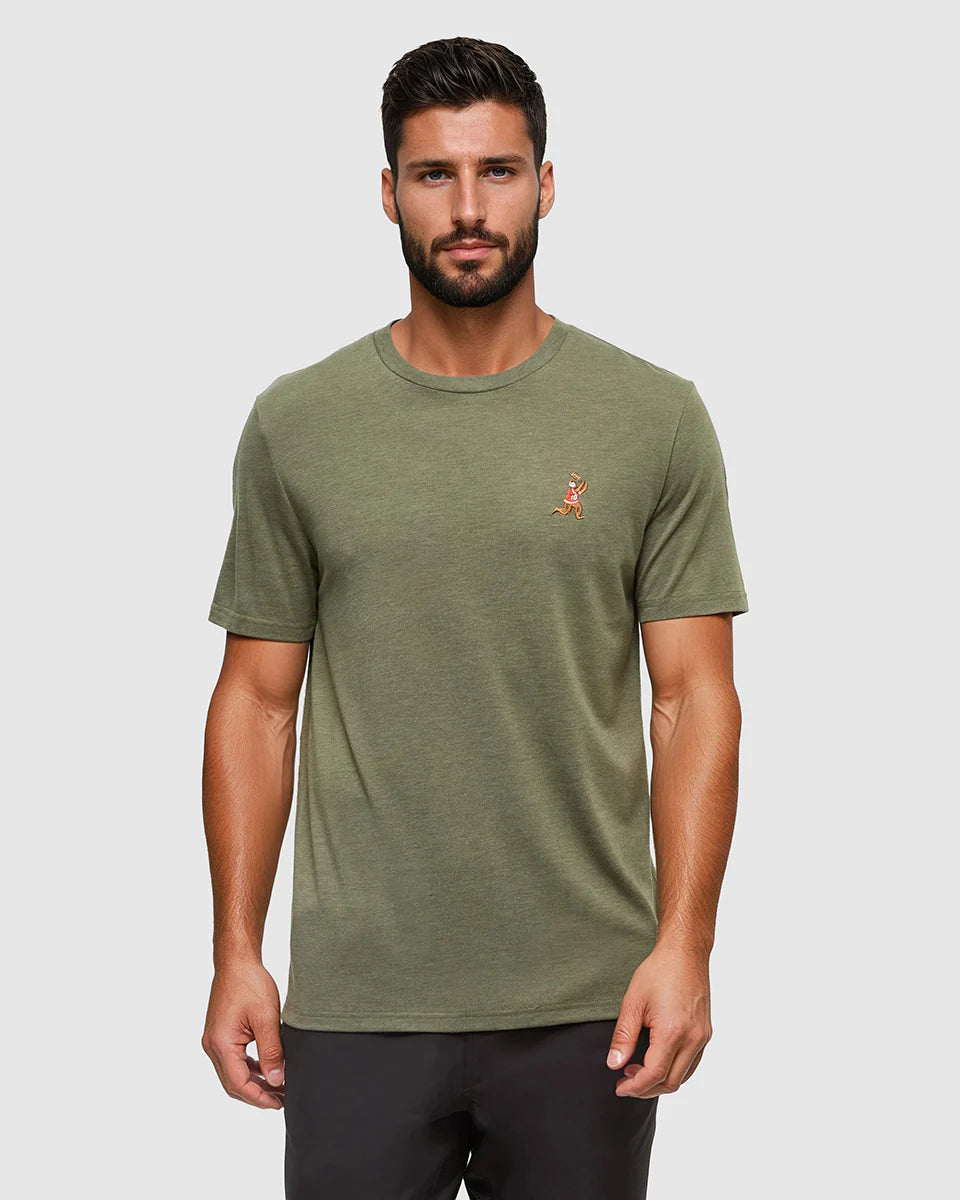 tentree M SS Sasquatch Football Tee DEEP OLIVE