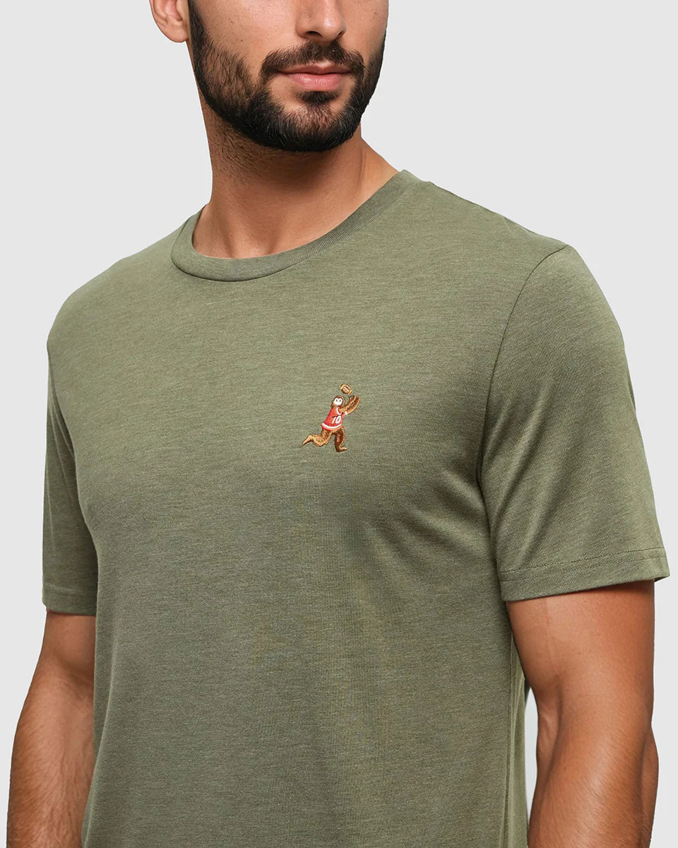 tentree M SS Sasquatch Football Tee DEEP OLIVE