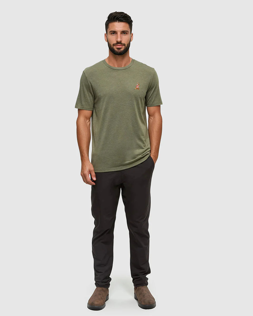 tentree M SS Sasquatch Football Tee DEEP OLIVE