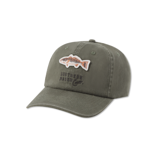 Southern Marsh Washed Hat Redfish Patch BURNT SAGE