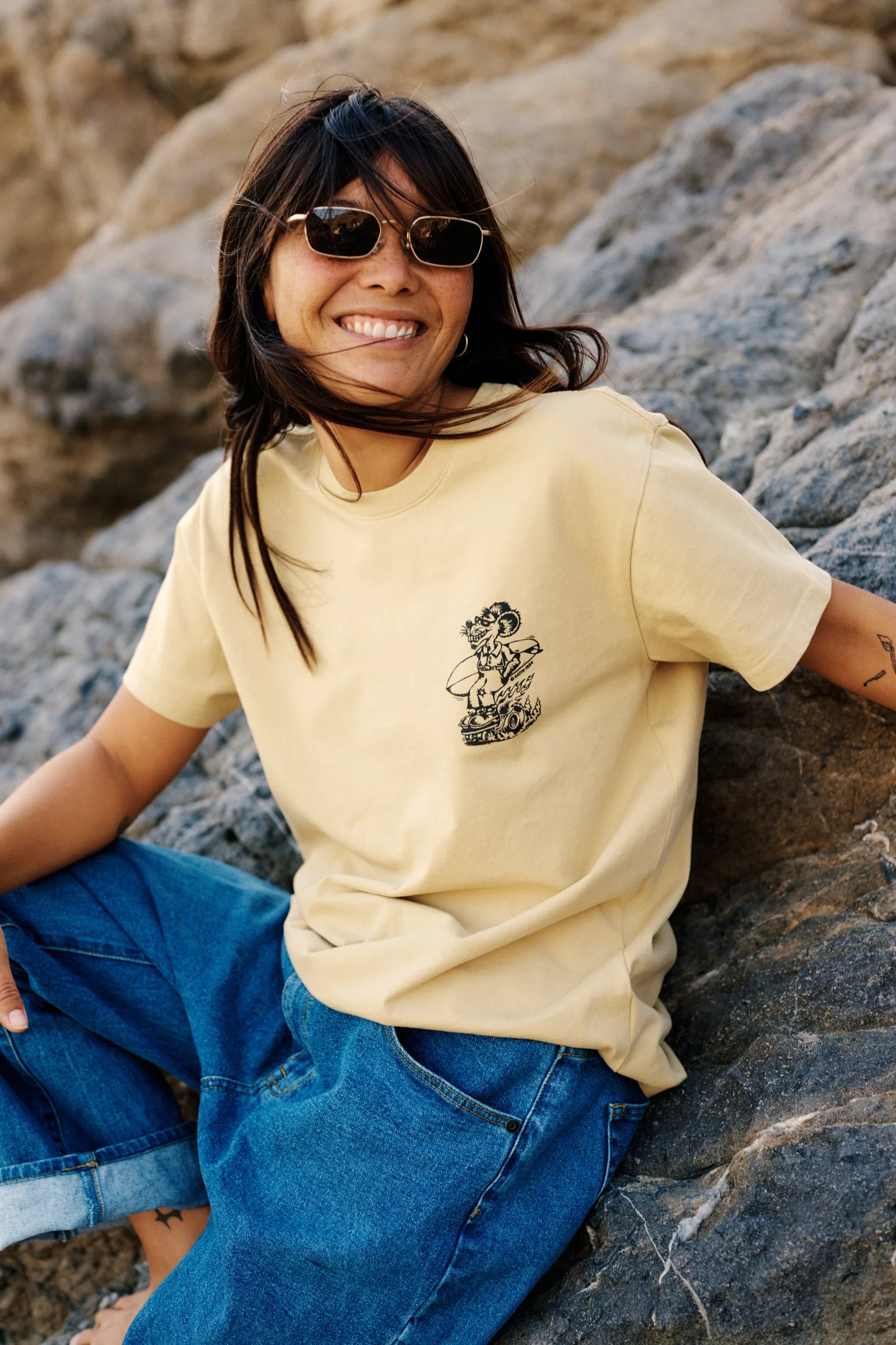 Katin M SS Boogie Tee BUTTER SAND WASH