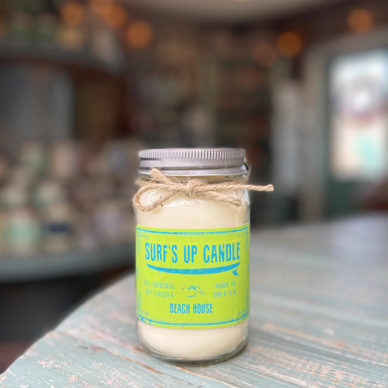Surf's Up Candle 16 oz Mason Jar BEACH HOUSE
