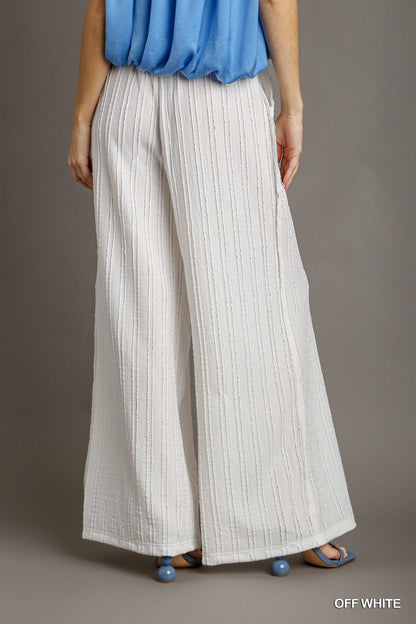 Umgee W Textured Pant OFF WHITE