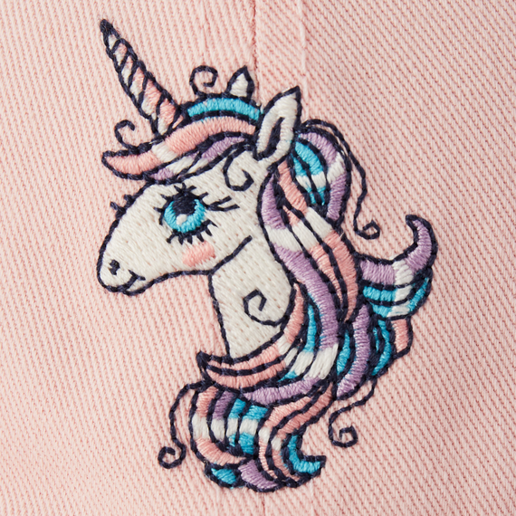 Life is Good Kid's Chill Cap Unicorns & Butterflies HIMALAYAN PINK