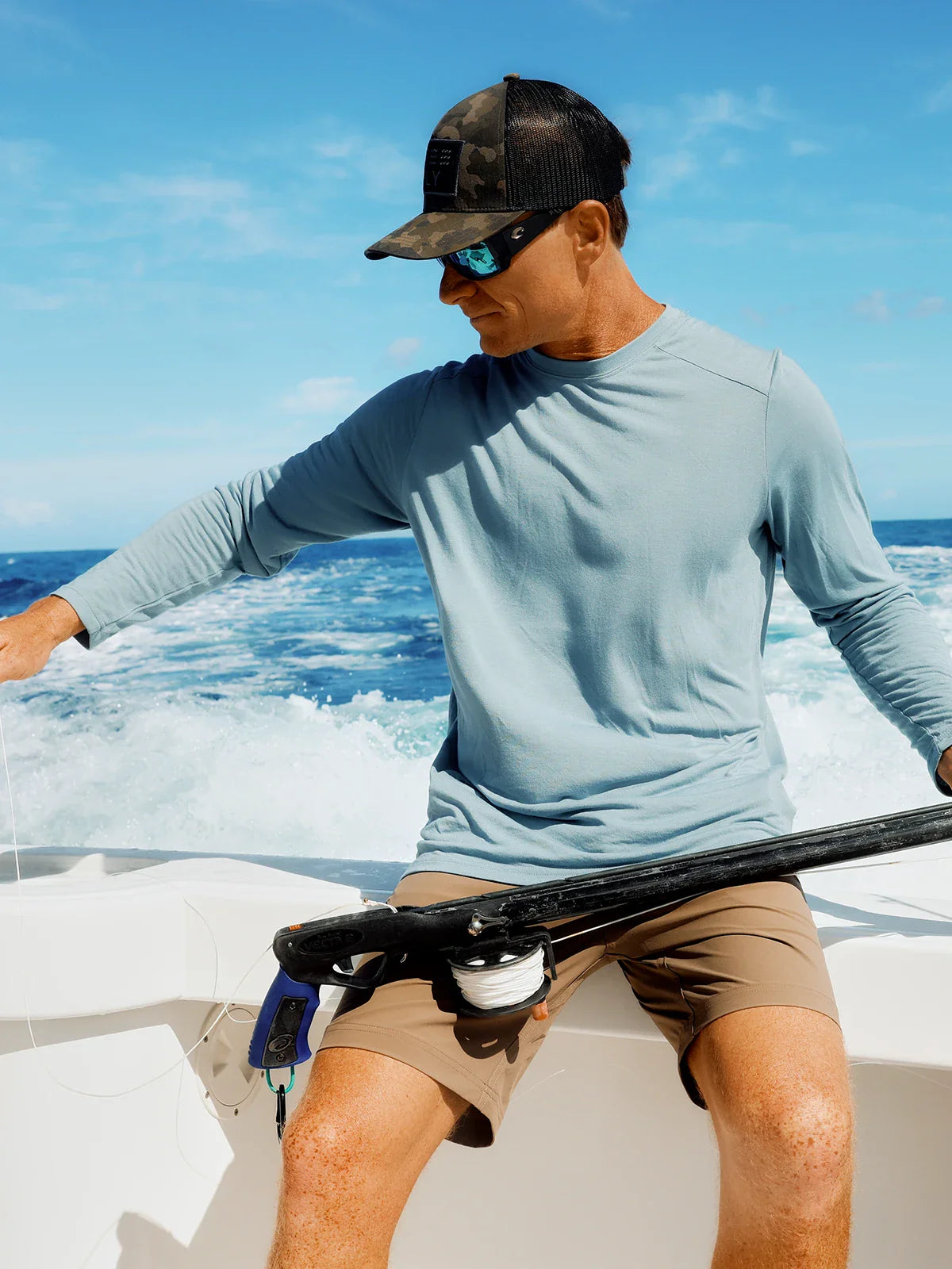 Free Fly M Lightweight Bamboo LS BLUE FOG