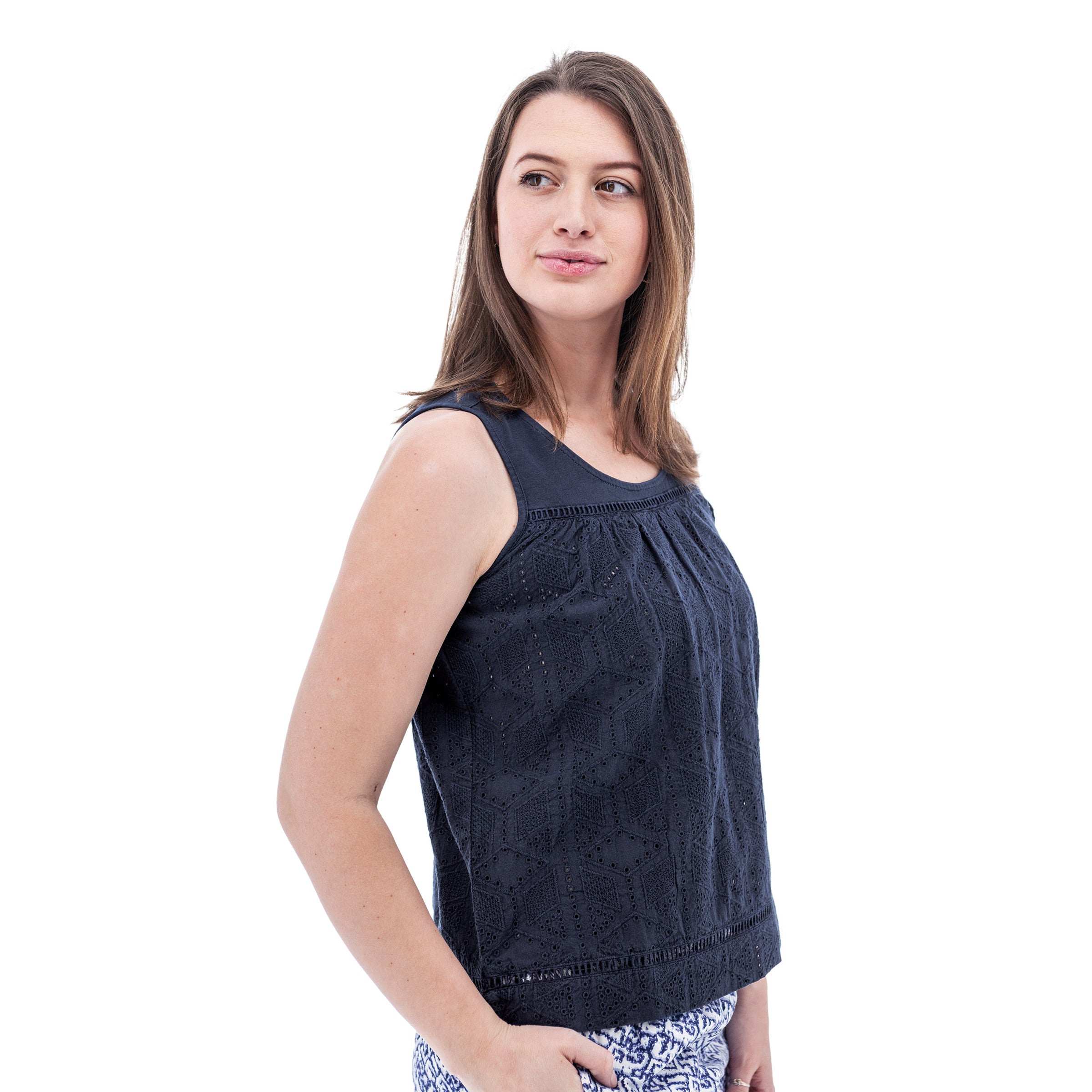 Aventura W Shelle Tank Top SKY CAPTAIN