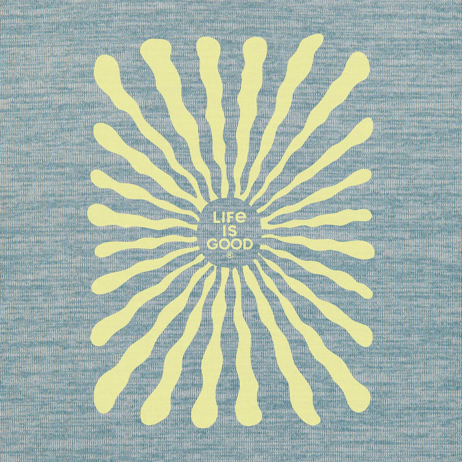 Life is Good M LS Sun Crusher Radiating Sun SMOKE BLUE