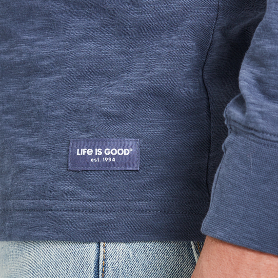 Life is Good M Tribal Compass Slub Hoodie DARKEST BLUE