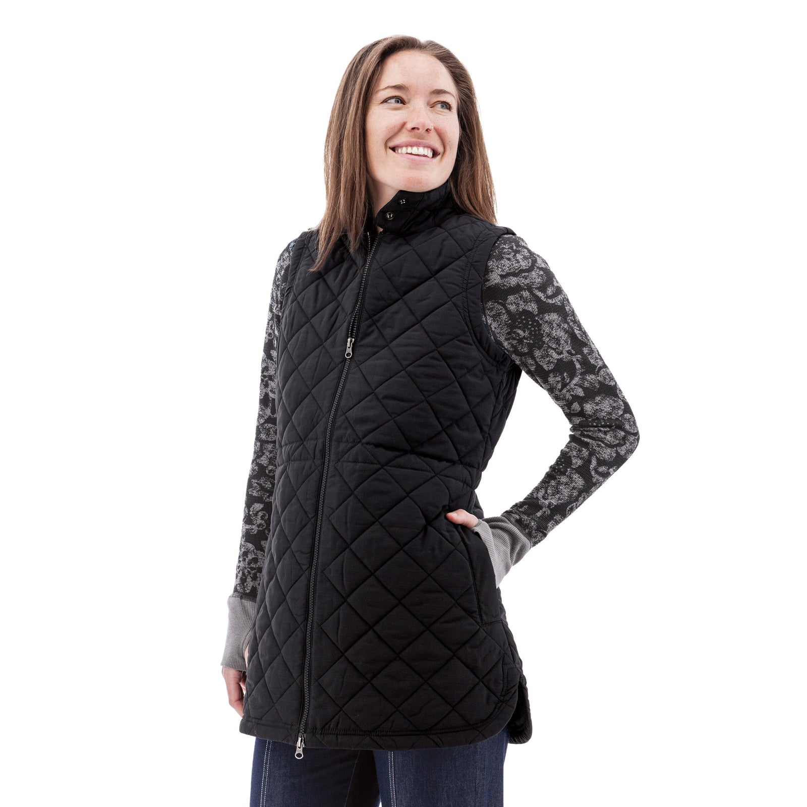 Aventura W Flurry Quilted Vest BLACK