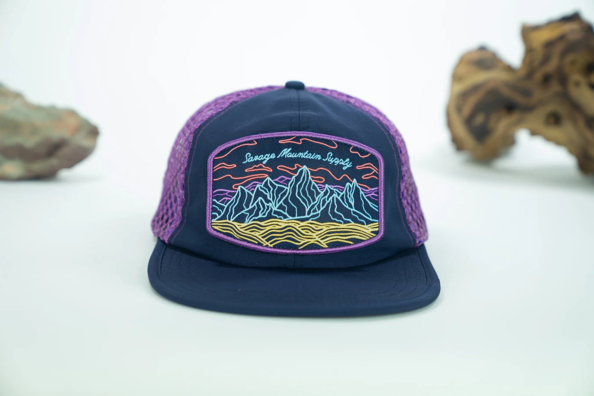 Savage Supply Neon Billboard Hat NAVY / PURPLE