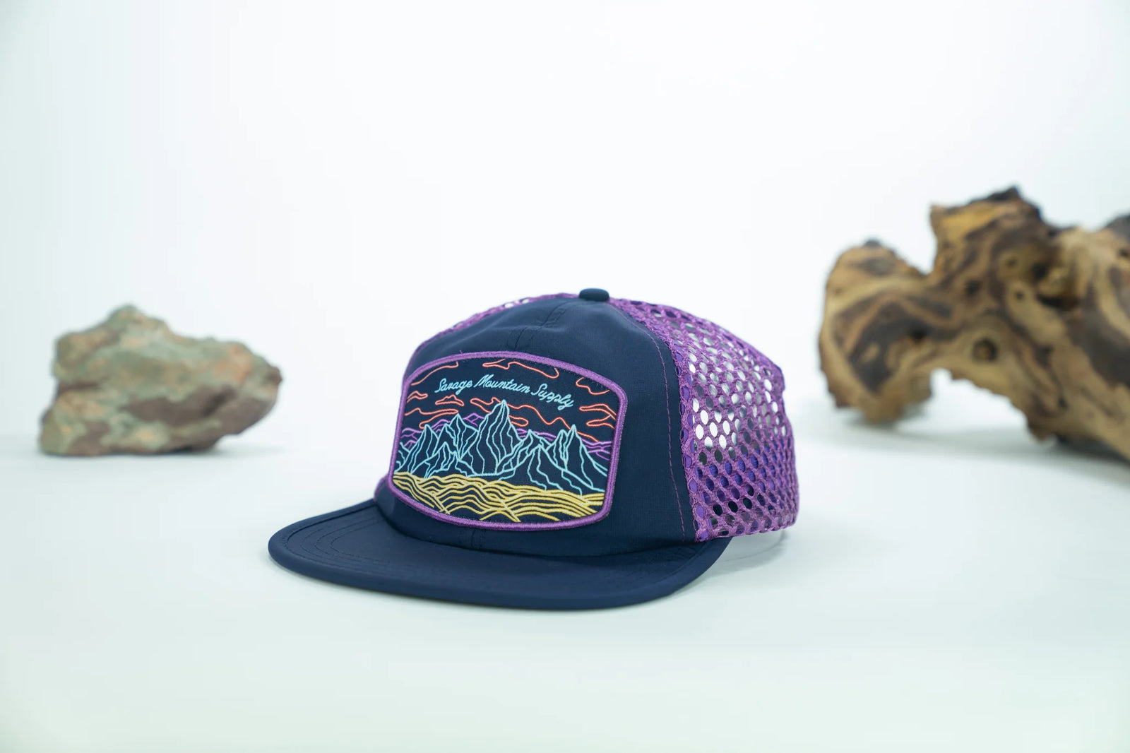 Savage Supply Neon Billboard Hat NAVY / PURPLE