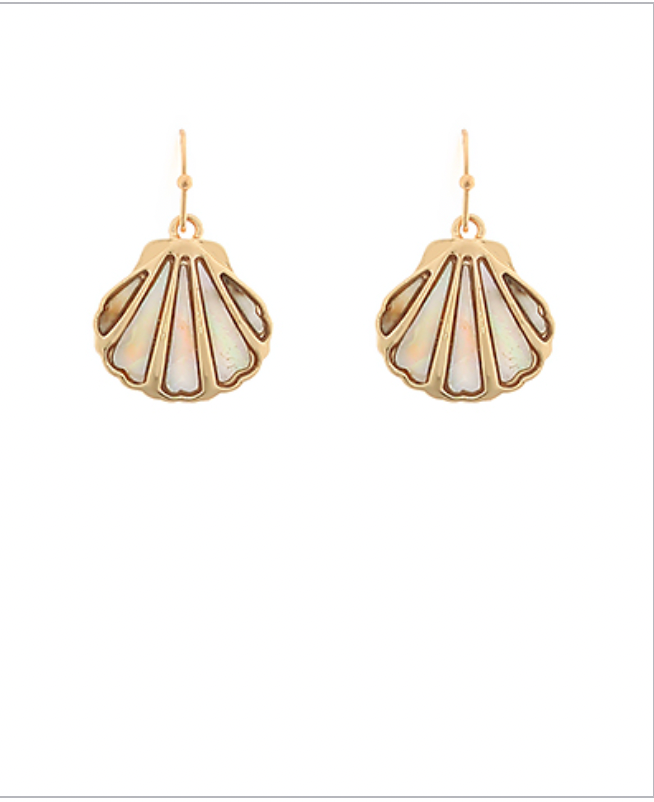 Golden Stella MOP Shell Drop Earrings GOLD
