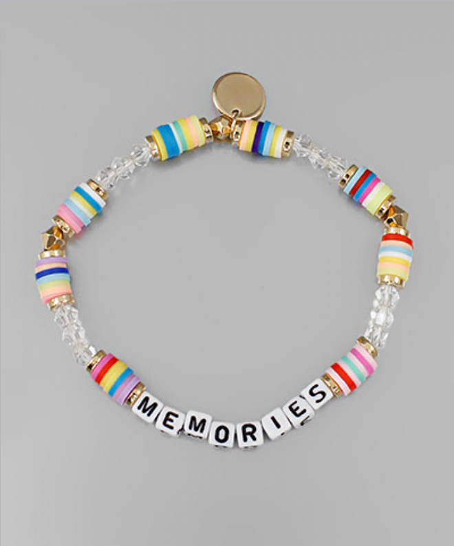 Golden Stella Beaded Letter Bracelet MEMORIES