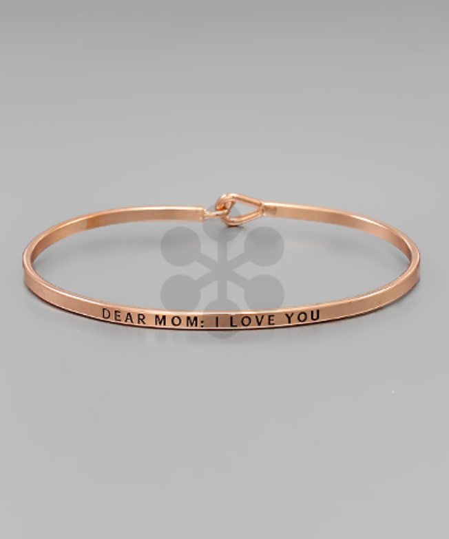 Golden Stella Dear Mom Cuff Bracelet ROSE GOLD