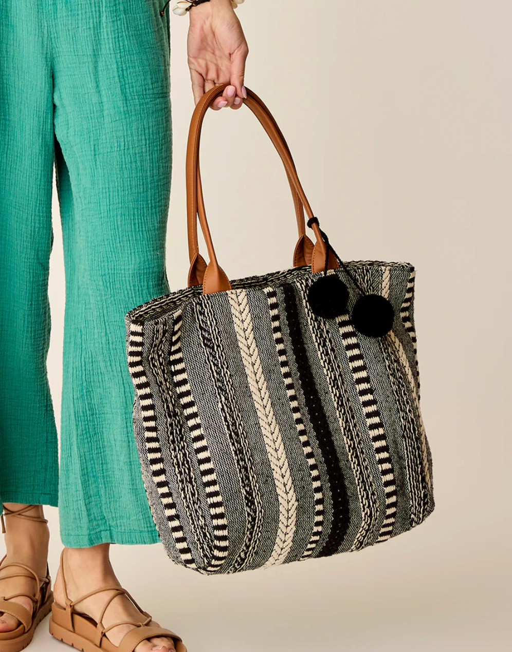 Sac fourre-tout Carve Designs Treasure Tote, noir multicolore