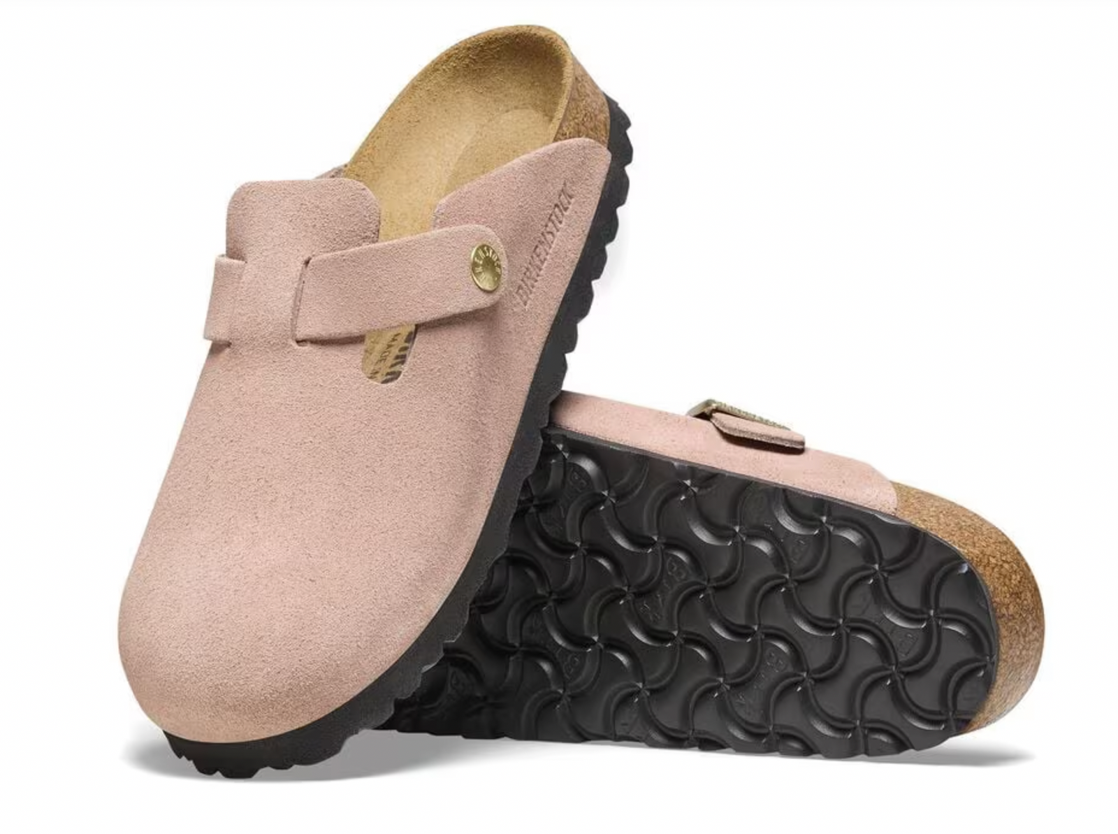 Birkenstock W Boston Suede LT ROSE - NARROW