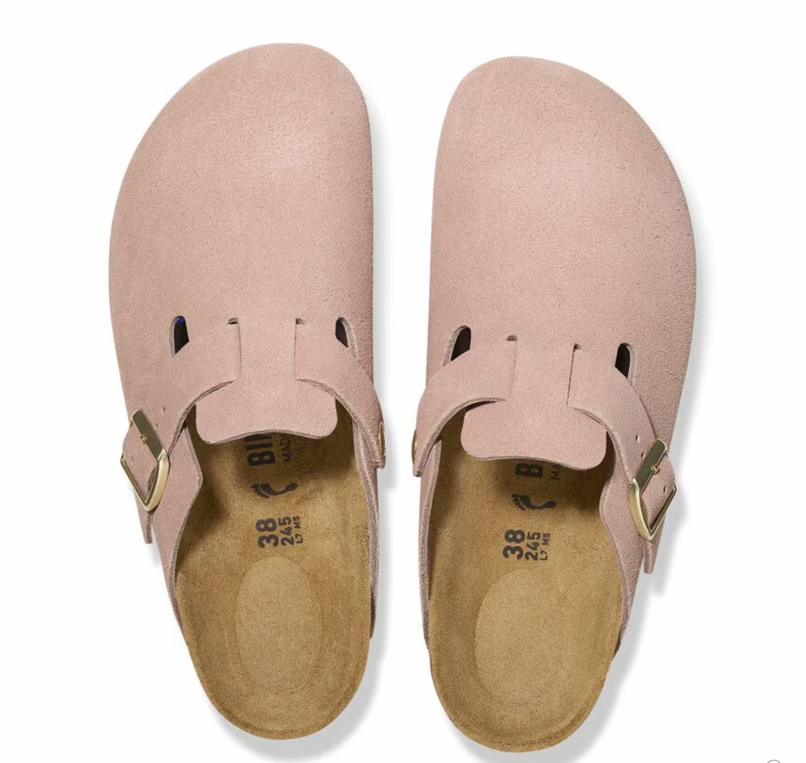 Birkenstock W Boston Suede LT ROSE - NARROW