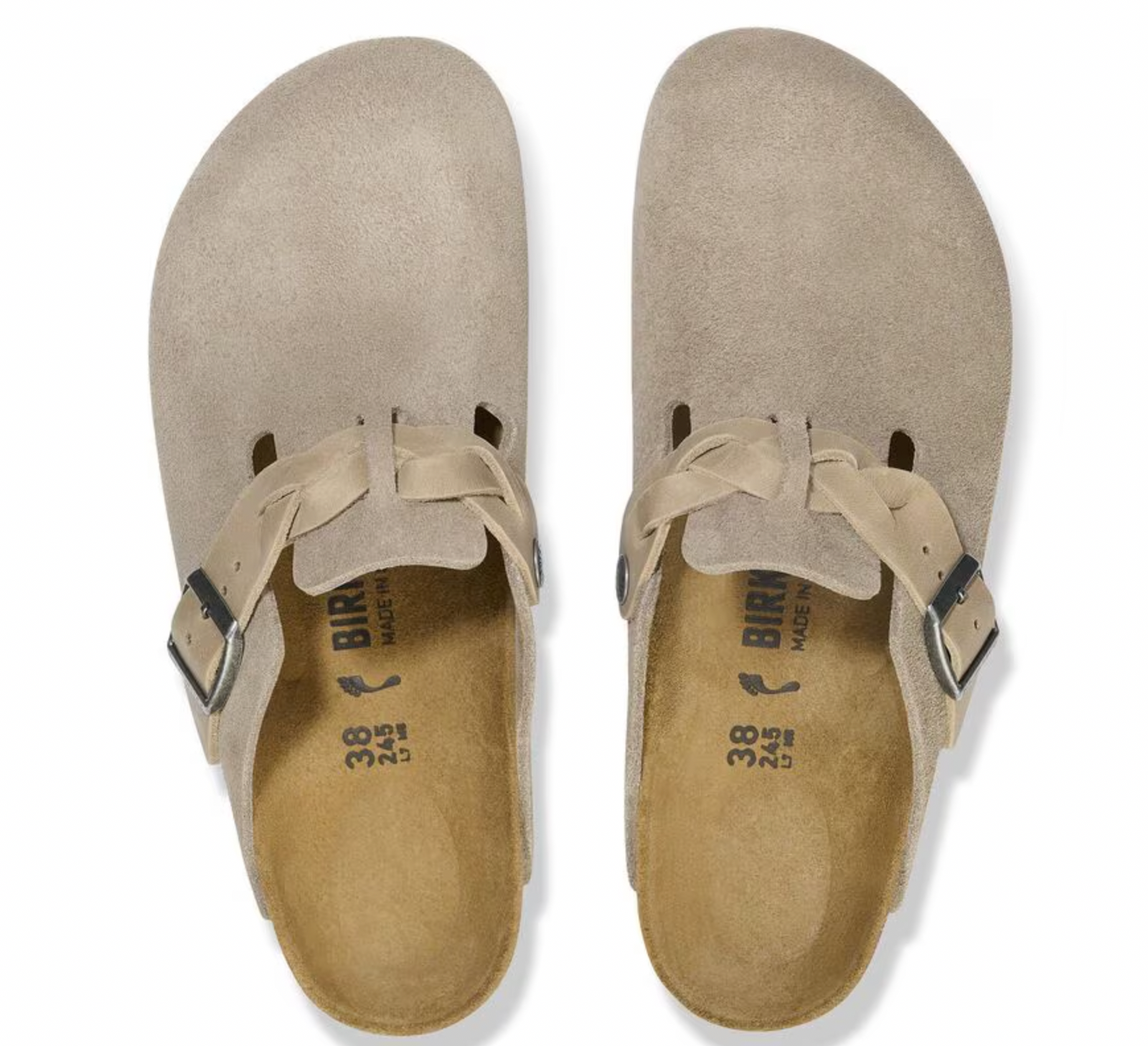 Birkenstock W Boston Braided TAUPE - NARROW