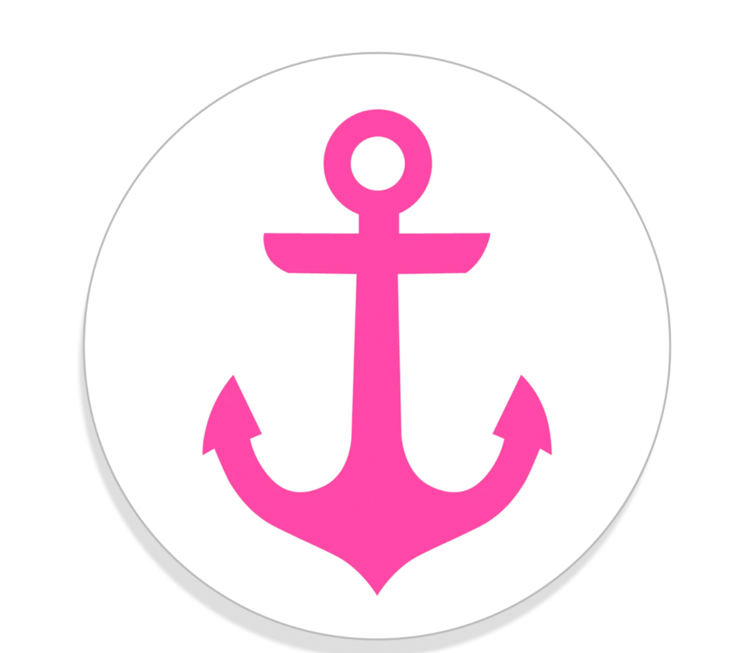 Bogg Bag Bogg Bits 2.0 PINK ANCHOR