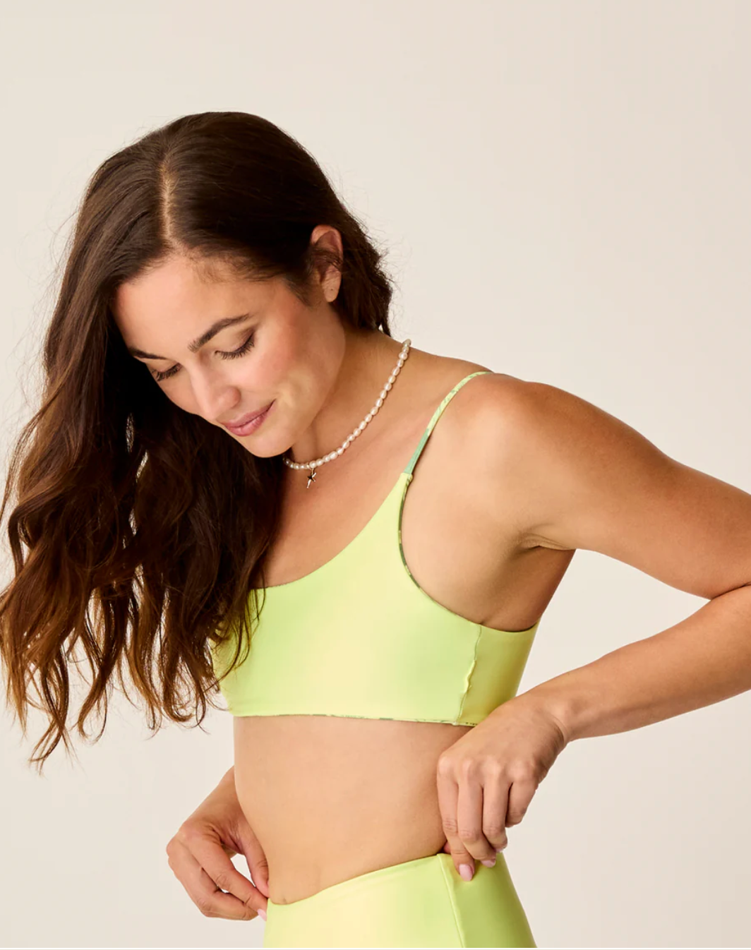 Carve Designs W Escondido Compression Reversible Top TIDE / LIMEADE