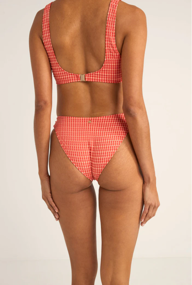 Rhythm W Lola Check Soft Side Holiday Pant RED
