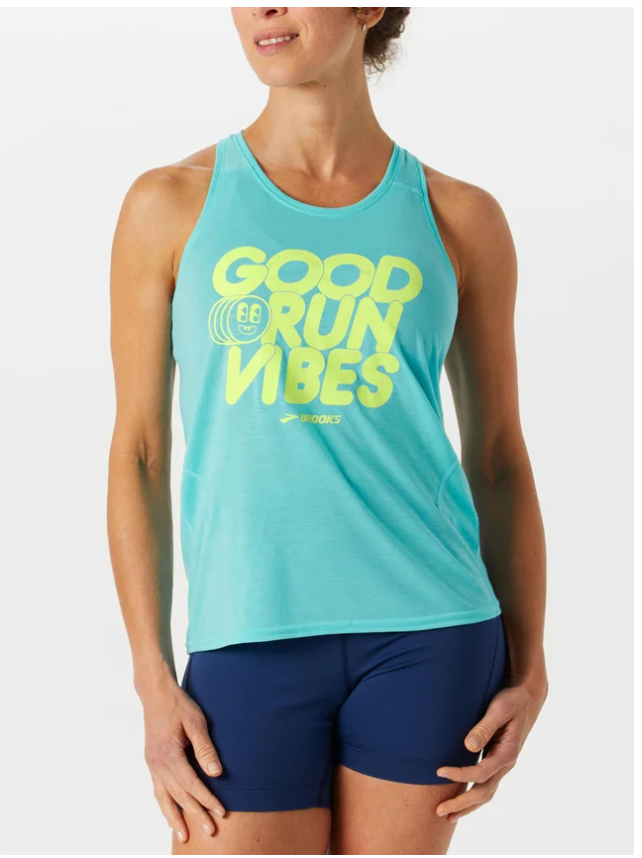 Brooks W Distance Tank 3.0 STROBE BLUE/GOOD VIBES