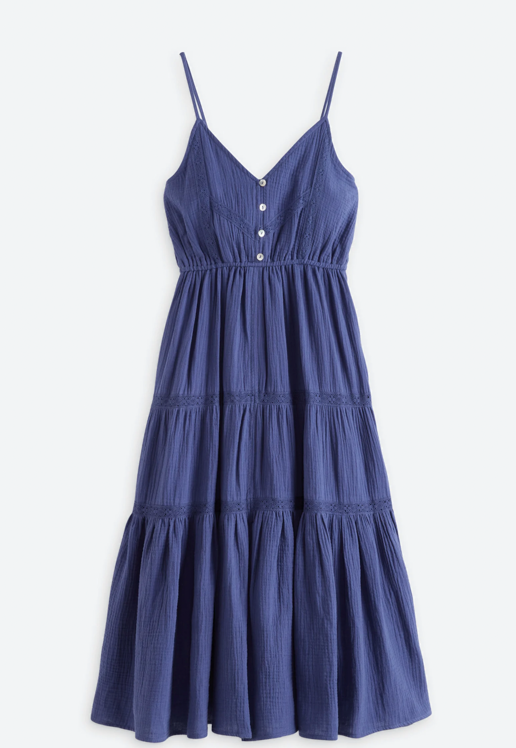 Flag & Anthem W Daphne Lace Trim Dress BLUE INDIGO
