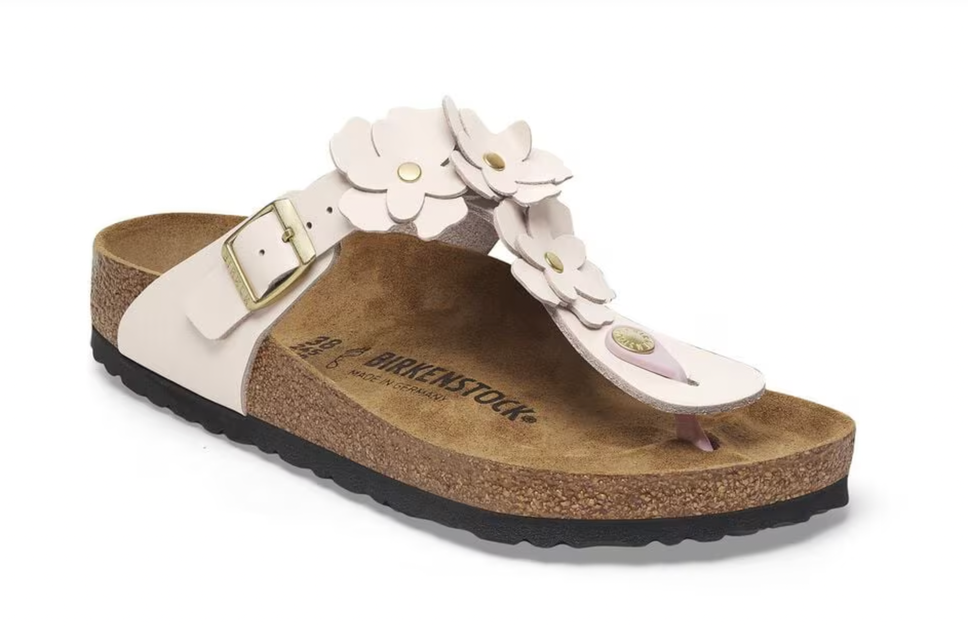 Birkenstock W Gizeh Flower Leather LT ROSE - REGULAR