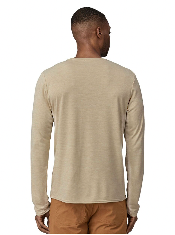 Patagonia M LS Cap Cool Daily PUMICE DYNO WHITE