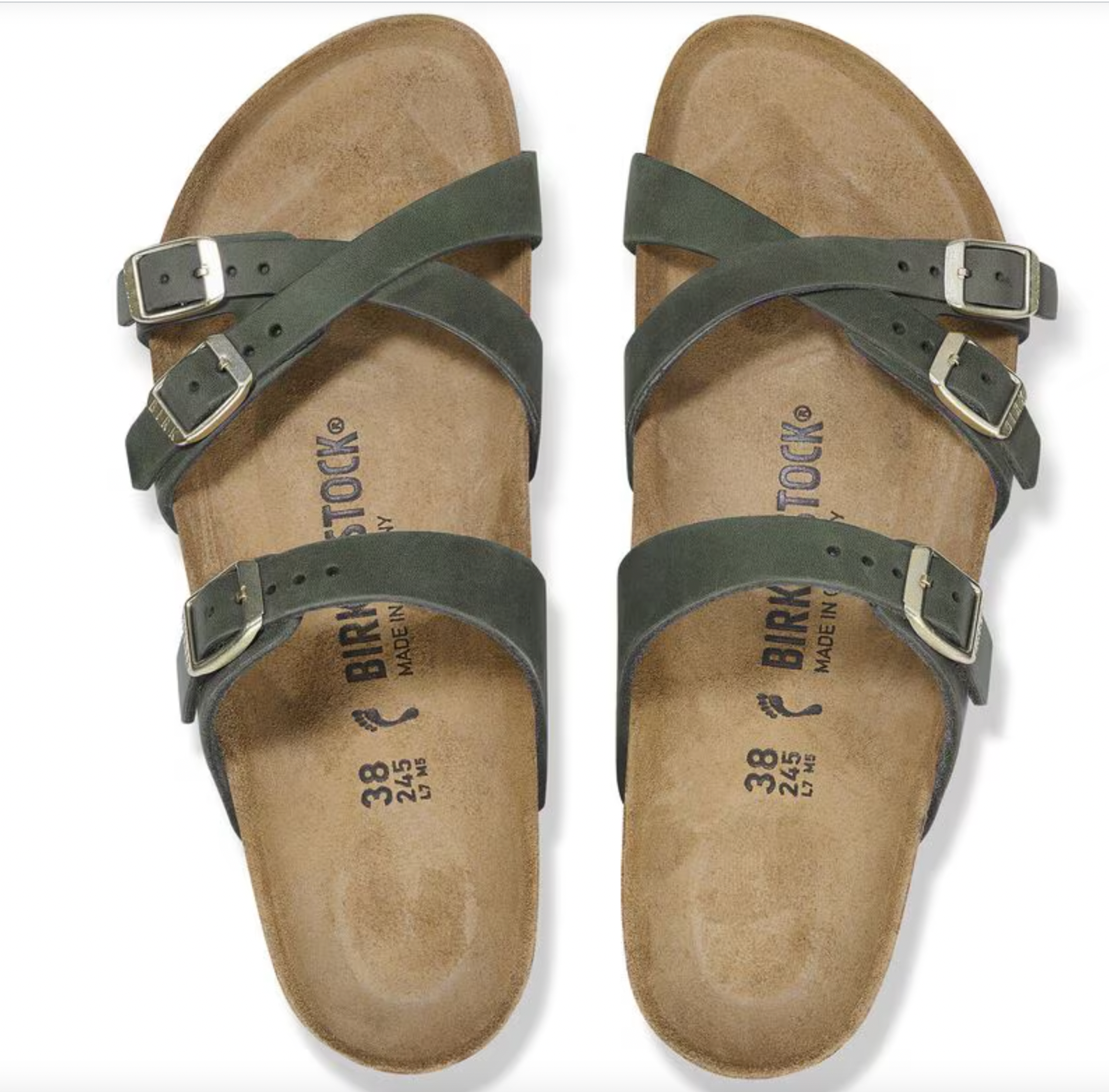 Birkenstock W Franca Oiled Leather THYME - REGULAR