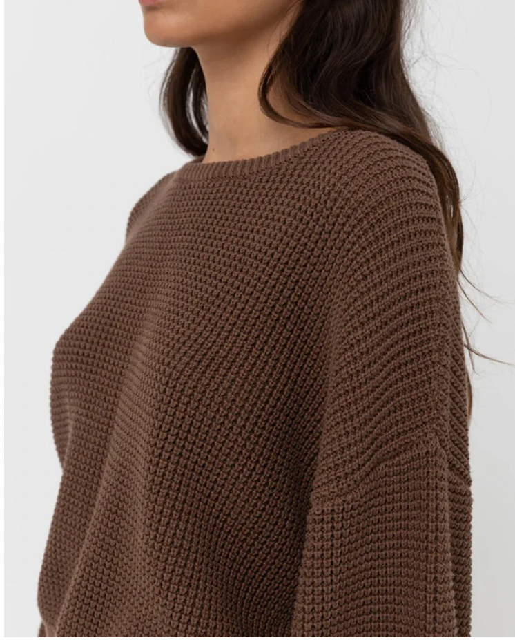 Rhythm W Classic Knit Jumper CHOCOLATE